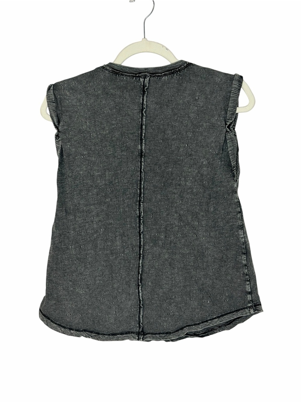 Pilcro Washed Black Sleeveless Crew Tank - Picture 2 of 10
